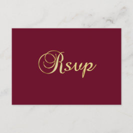 Personalizadas Elegantes Otoño Burgundy RSVP Boda