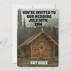 PERSONALIZADAS INVITACIONES DE BODA RÚSTICA DE LOG