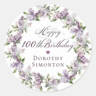 Personalizado 100.º Sello para sobres Púrpura Lila