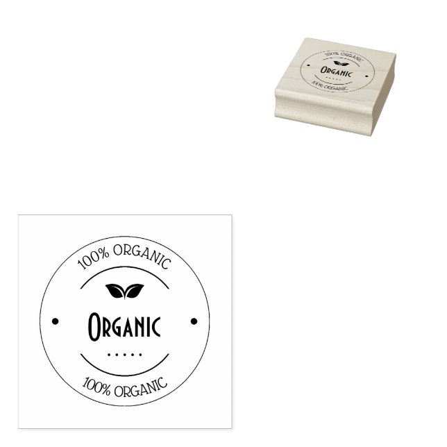 Personalizado 100% Sello orgánico | Sello ecológic (Sellado)