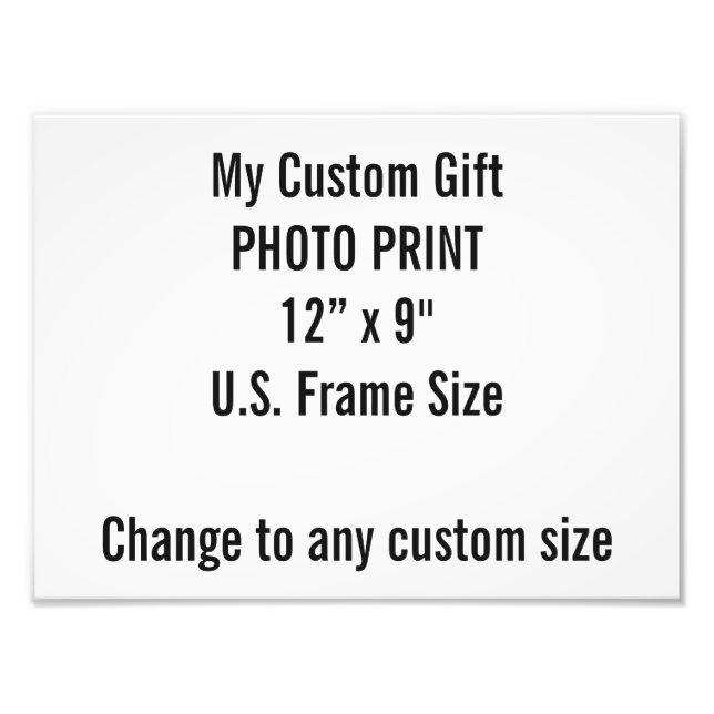 Personalizado 12" × 9" Impresión fotográfica Tamañ (Frente)