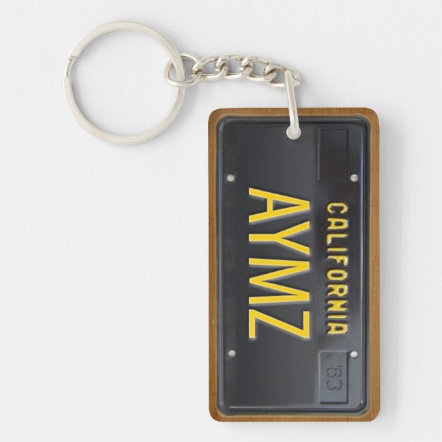 PERSONALIZADO 1963 del llavero de la placa de (Frente)