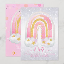 PERSONALIZADO 1BIRTHDAY Girly PInk Purpurina de or