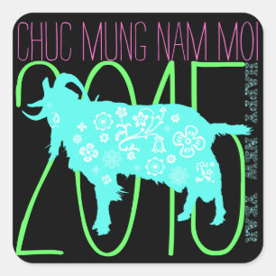 Personalizado 2015 Pegatina de cabra lunar vietnam