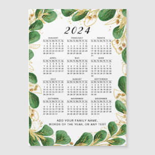 Personalizado 2024 Calendario Magnet Elegant Eucal