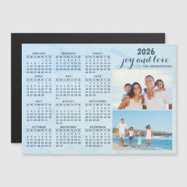 Personalizado 2026 Calendario Magnet Dos Collages