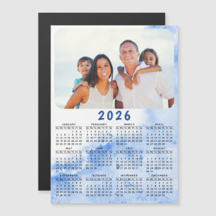 Personalizado 2026 Fotos Calendario imán Océano Bl