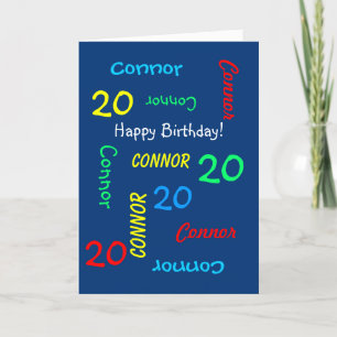 Personalizado 20.ª tarjeta de cumpleaños Cualquier