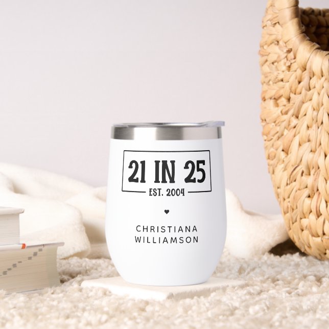 Personalizado 21er cumpleaños 21 EN 25 Est 2004 (Sala de estar)