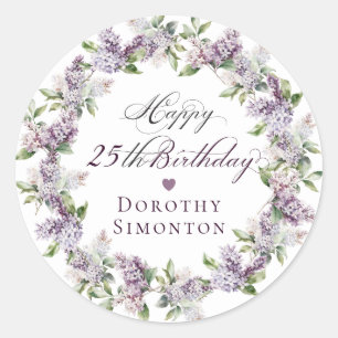 Personalizado 25.º Sello para sobres Púrpura Lilac