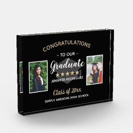 Personalizado 2 Fotos Felicitaciones Graduación