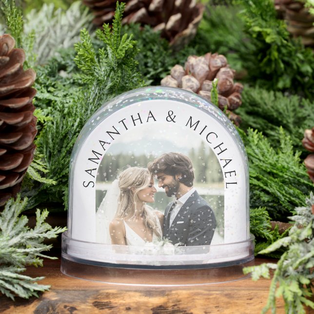 Personalizado 2 fotos Nombres Boda Keepsake (Invierno)