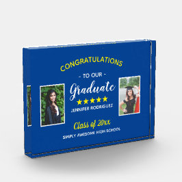 Personalizado 2 Graduación de fotos Felicitaciones
