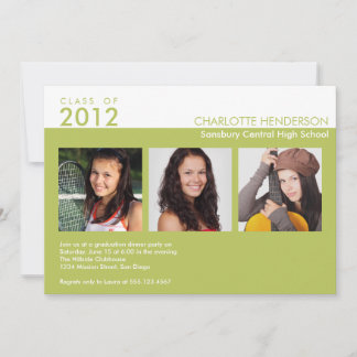 Personalizado 3 invitación a clase de graduación v