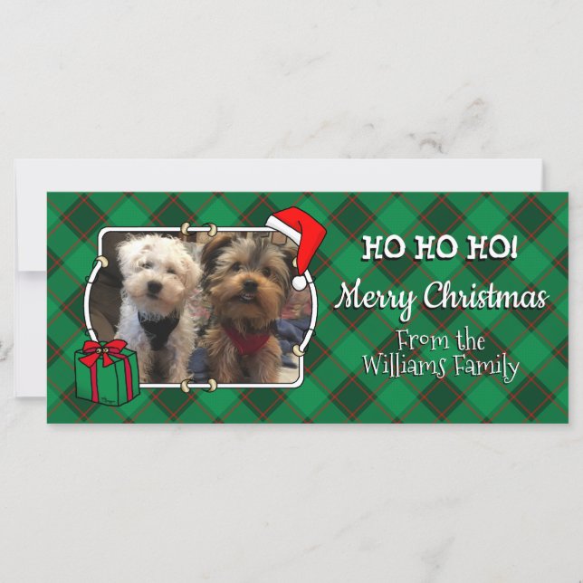 Personalizado 3 Navidades de fotograma rojo y verd (Anverso)