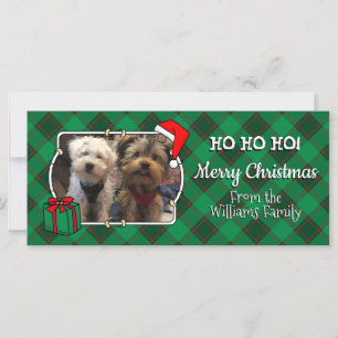 Personalizado 3 Navidades de fotograma rojo y verd