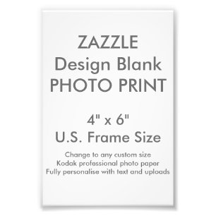 Personalizado 4" x 6" impresión de la foto (tama