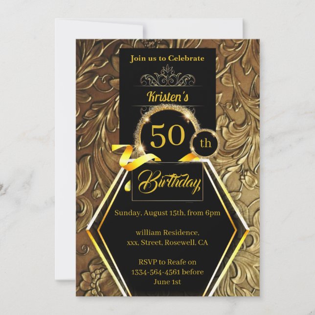 Personalizado 50.ª invitación (Anverso)