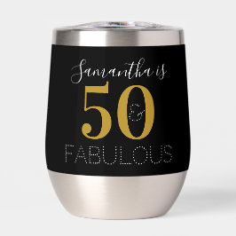 Personalizado 50 y fabuloso cumpleaños negro de or
