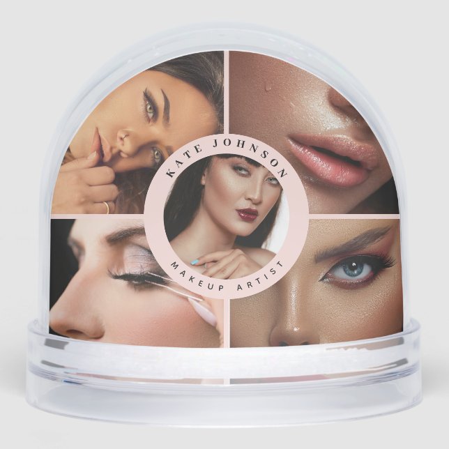 Personalizado 5 Fotos Collage Navidades de negocio (Anverso)