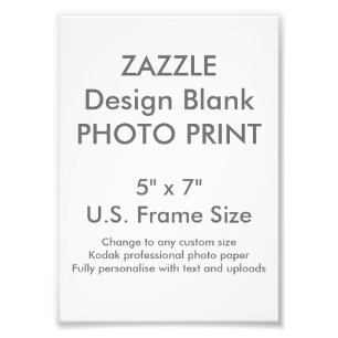Personalizado 5" x 7" impresión de la foto (tama
