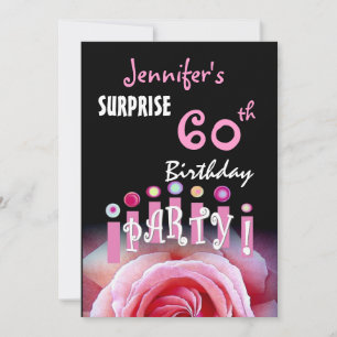 Personalizado 60.ª SORPRESA Invitación a fiesta de