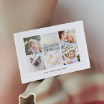 Personalizado 6 fotos Tarjeta postal universal de<br><div class="desc">Personalizado 6 fotos de la familia Universal Greetings Postales con un elegante collage de fotos con 6 imágenes personalizadas,  tu mensaje de saludo con un elegante tipo de letra manuscrita,  tu nombre,  fecha,  año,  mensaje en la parte de atrás en una moderna y sencilla fuente sans serif.</div>