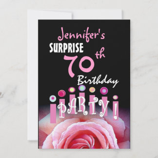 Personalizado 70° SORPRESA Invitación a fiesta de 