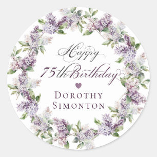Personalizado 75.º Sello para sobres Purple Lilac