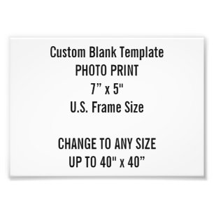 Personalizado 7" x 5" impresión de la foto (tama
