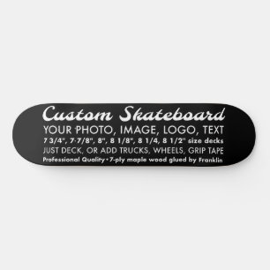 Personalizado 8.25" cubierta para skateboard con f