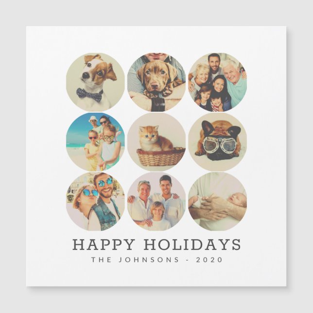 Personalizado 9 Fotos Recuerdos modernos de famili (Anverso)