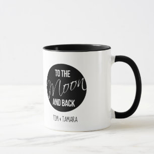 Personalizado a la luna y a la taza trasera