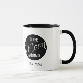 Personalizado a la luna y la taza trasera