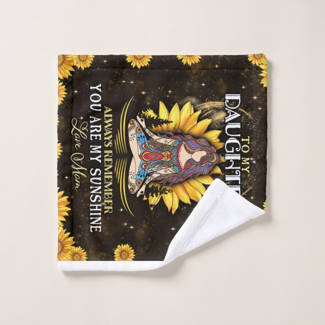 Personalizado A Mi Hija Amor De Mamá Sunflowe (Toallita)