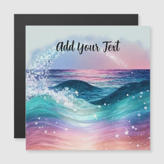 Personalizado acuarela azul océano Ola foto con no