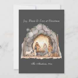 Personalizado acuarela Vintage Navidad Natividad E