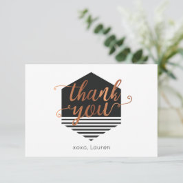 Personalizado Agradecimiento Plano Vintage Negro y