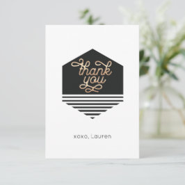 Personalizado Agradecimiento Plano Vintage Negro y