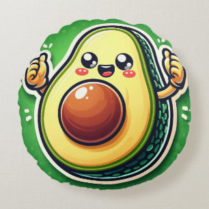 Personalizado Aguacate media almohada redonda - ca