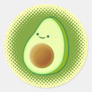 Personalizado aguacate Pegatina redondo clásico
