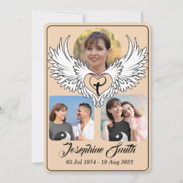 Personalizado Alas del Corazón 3 Invitación a fune