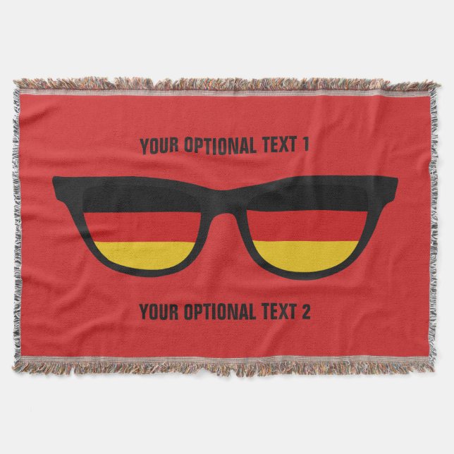 Personalizado alemán Shades lanzar manta (Anverso)