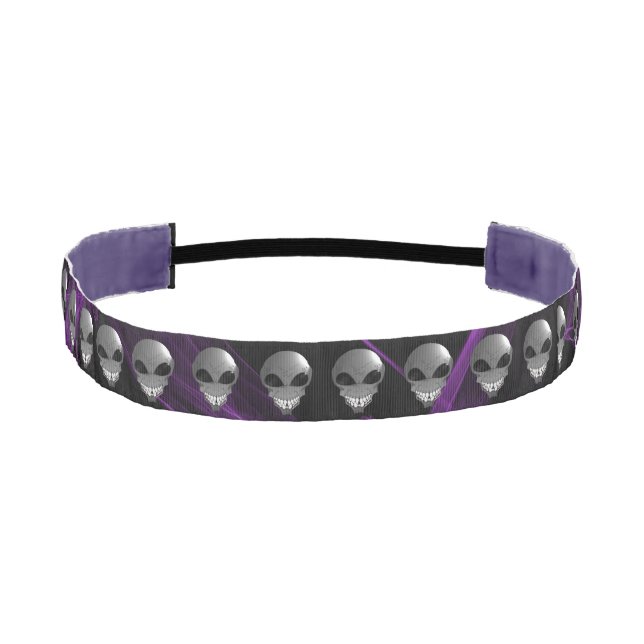 Personalizado alienígena Gris Grosgrain Banda de c (Anverso)