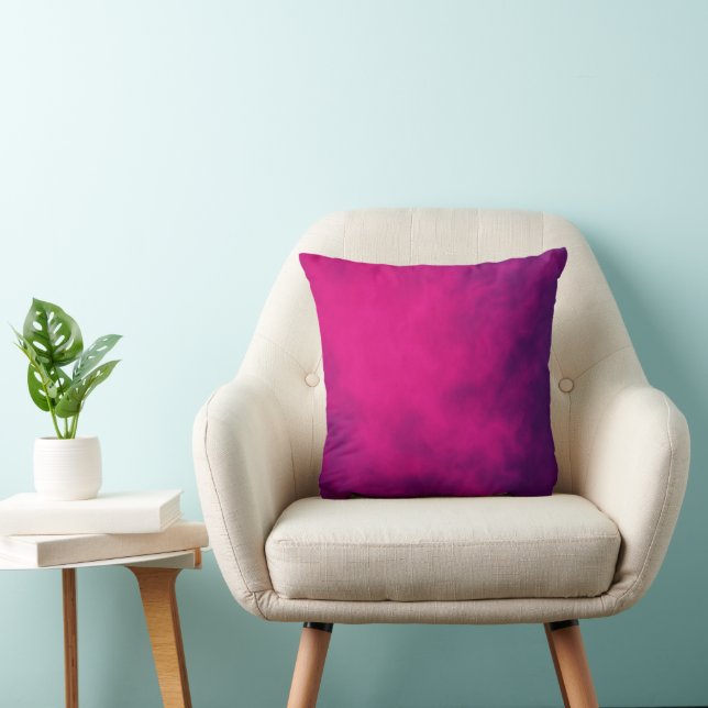 Personalizado almohada de humo rosa y morado - Dob (Silla)