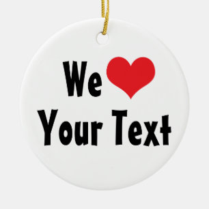 Personalizado Amamos el Ornamento