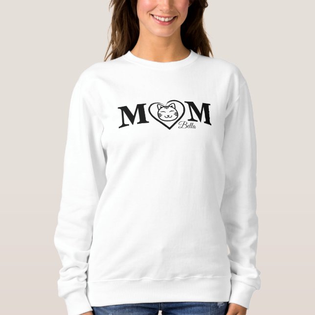 Personalizado amante de los gatos madre sudadera (Anverso)