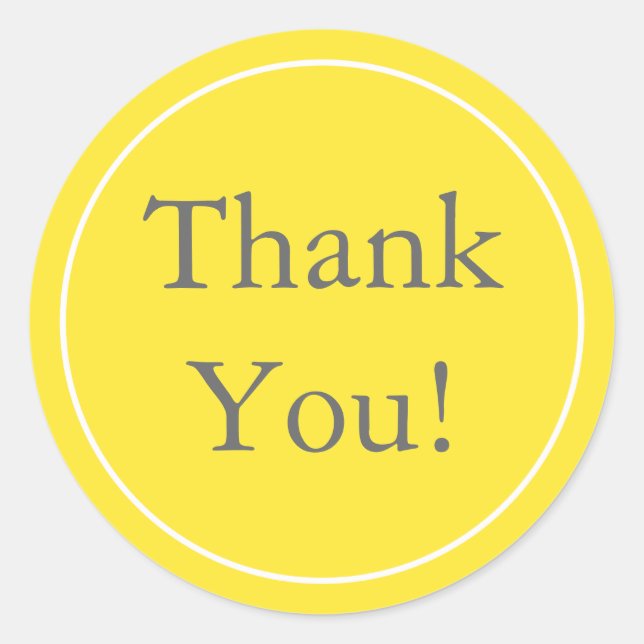 Personalizado Amarillo Gracias Pegatinas Y Etiquet (Anverso)