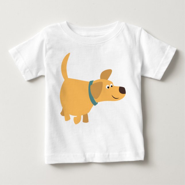 Personalizado Amarillo Labrador Bebé Camiseta (Anverso)