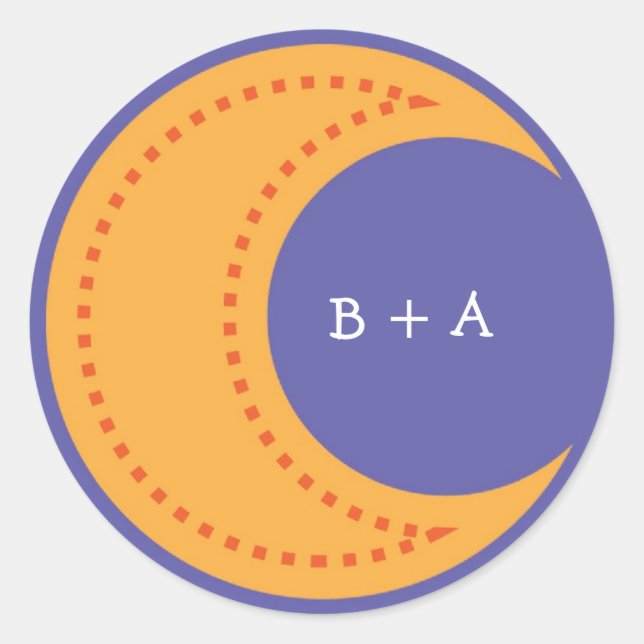 Personalizado Amarillo lindo Sello para sobres Lun (Anverso)